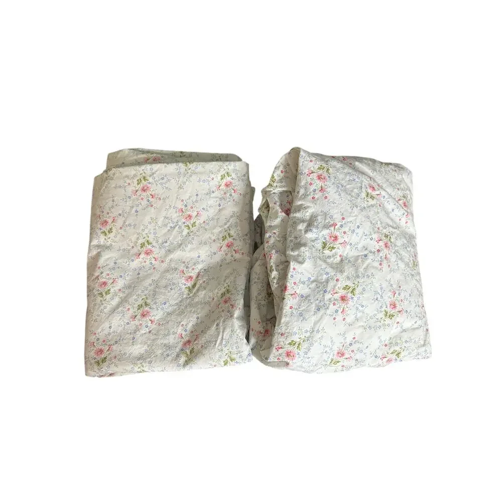 Lauren Ralph Lauren Pink Cottage Daisy Fitted Flat Sheet Twin Cottagecore